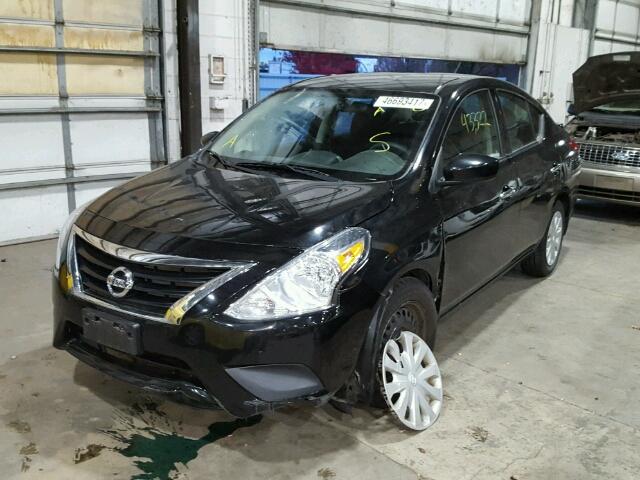 3N1CN7AP3FL905530 - 2015 NISSAN VERSA S BLACK photo 2