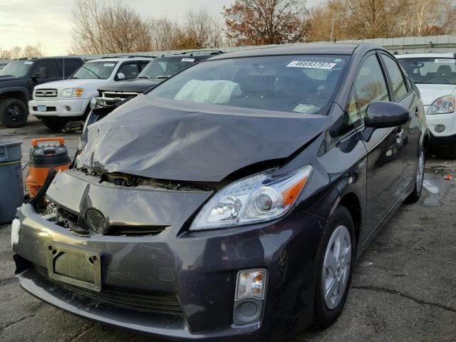 JTDKN3DU6A5195826 - 2010 TOYOTA PRIUS GRAY photo 2