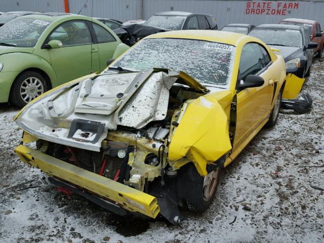 1FAFP40473F333979 - 2003 FORD MUSTANG YELLOW photo 2