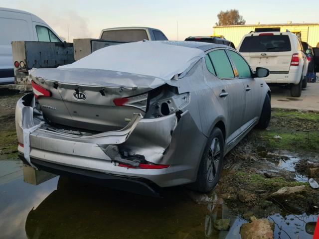 KNAGM4AD7C5017488 - 2012 KIA OPTIMA HYB SILVER photo 4