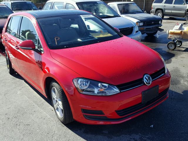 3VW217AU2HM045222 - 2017 VOLKSWAGEN GOLF S RED photo 1