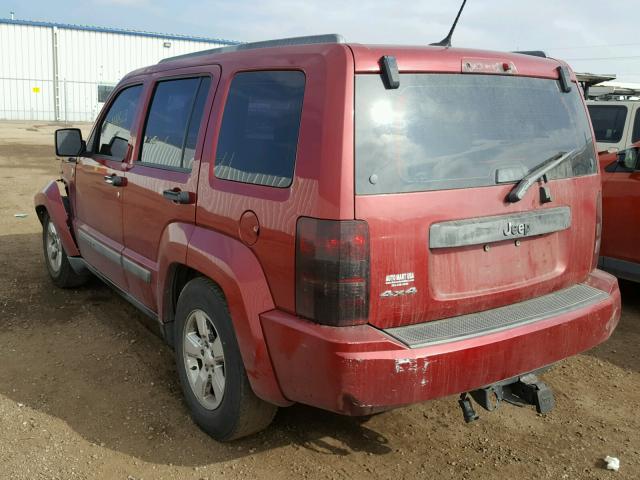 1C4PJMAK9CW122182 - 2012 JEEP LIBERTY SP RED photo 3