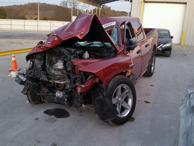 1C6RR7FT6ES226750 - 2014 RAM 1500 ST MAROON photo 2