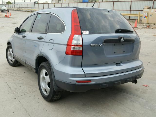 3CZRE3H3XAG705081 - 2010 HONDA CR-V LX BLUE photo 3