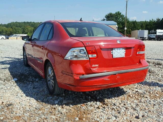 YS3FD49Y661017542 - 2006 SAAB 9-3 BASE RED photo 3