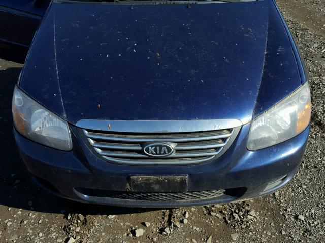 KNAFE222195587859 - 2009 KIA SPECTRA EX BLUE photo 7