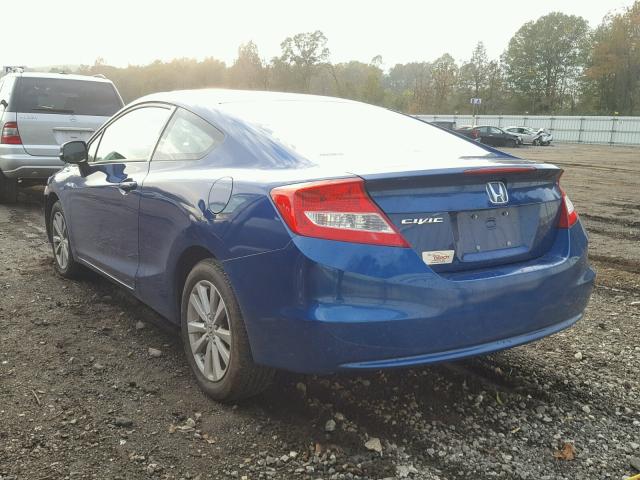 2HGFG3B83CH502934 - 2012 HONDA CIVIC EX BLUE photo 3