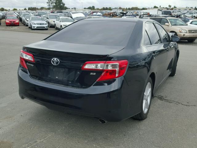 4T1BF1FKXDU658425 - 2013 TOYOTA CAMRY L BLACK photo 4