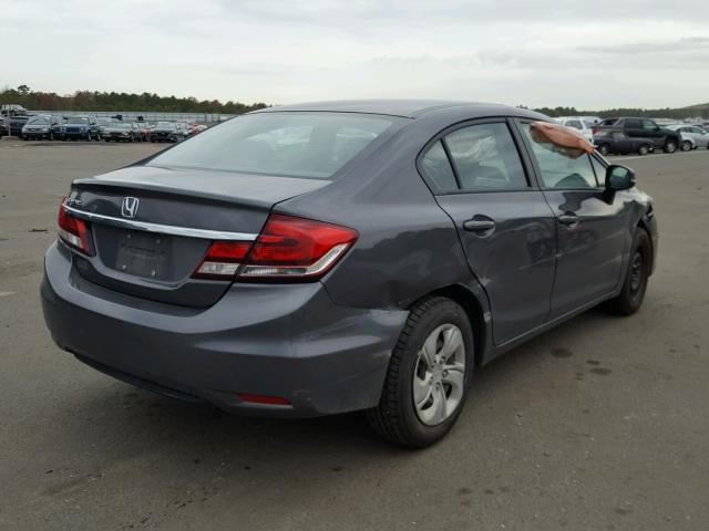 2HGFB2F52DH599814 - 2013 HONDA CIVIC LX GRAY photo 4