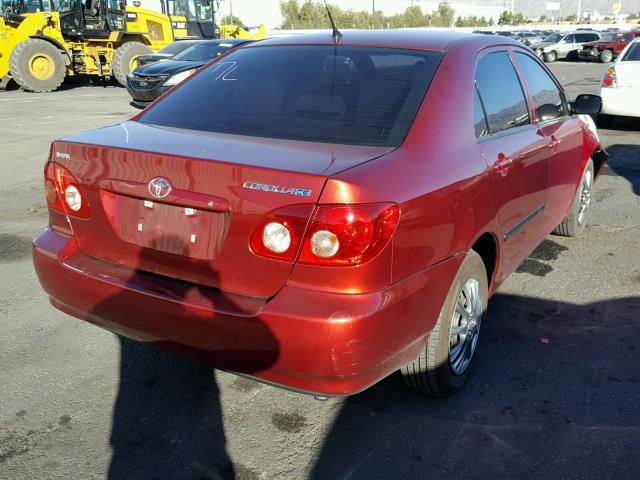 1NXBR32E58Z013836 - 2008 TOYOTA COROLLA CE RED photo 4