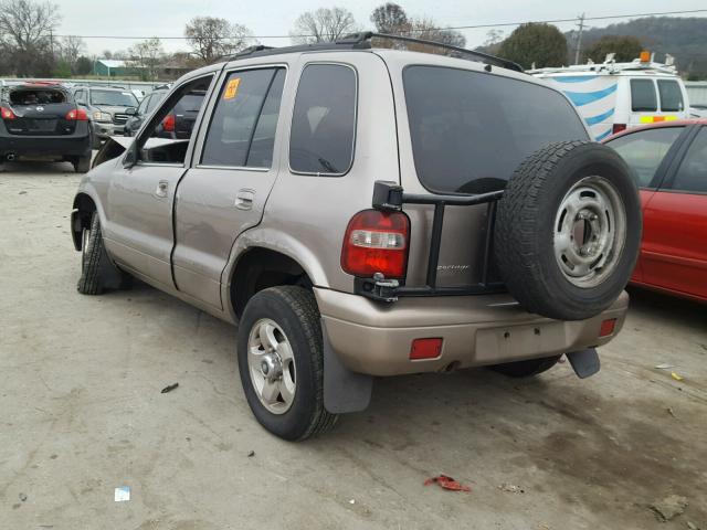 KNDJB723125133368 - 2002 KIA SPORTAGE BEIGE photo 3