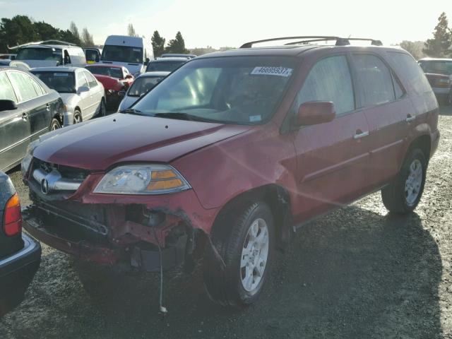 2HNYD18834H507428 - 2004 ACURA MDX TOURIN RED photo 2