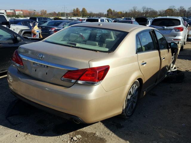 4T1BK3DB1BU394020 - 2011 TOYOTA AVALON BAS TAN photo 4