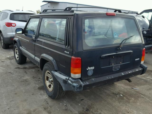 1J4FF47S81L598730 - 2001 JEEP CHEROKEE S BLACK photo 3