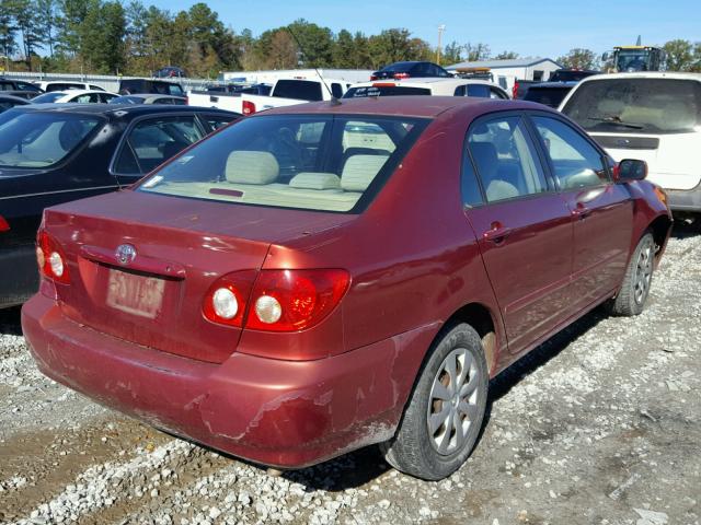 1NXBR30E26Z617716 - 2006 TOYOTA COROLLA CE BURGUNDY photo 4