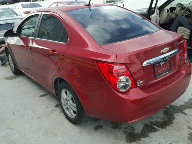 1G1JC5SB9C4211548 - 2012 CHEVROLET SONIC LT RED photo 3