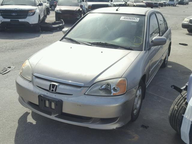 JHMES966X3S032445 - 2003 HONDA CIVIC HYBR GRAY photo 2