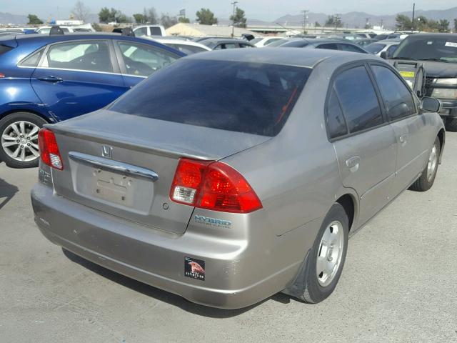 JHMES966X3S032445 - 2003 HONDA CIVIC HYBR GRAY photo 4