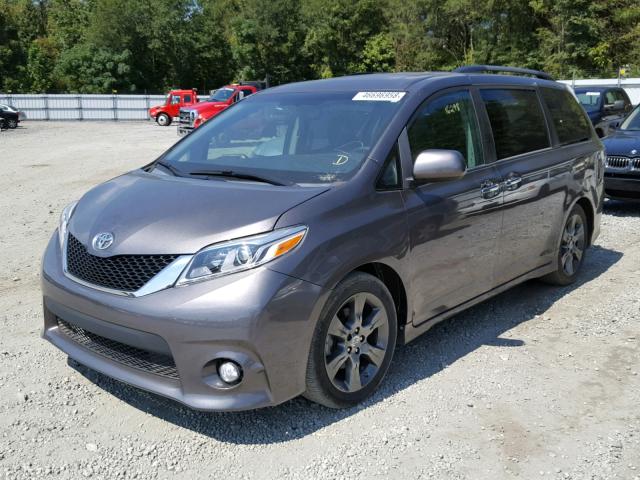 5TDXK3DCXFS607575 - 2015 TOYOTA SIENNA SPO GRAY photo 2