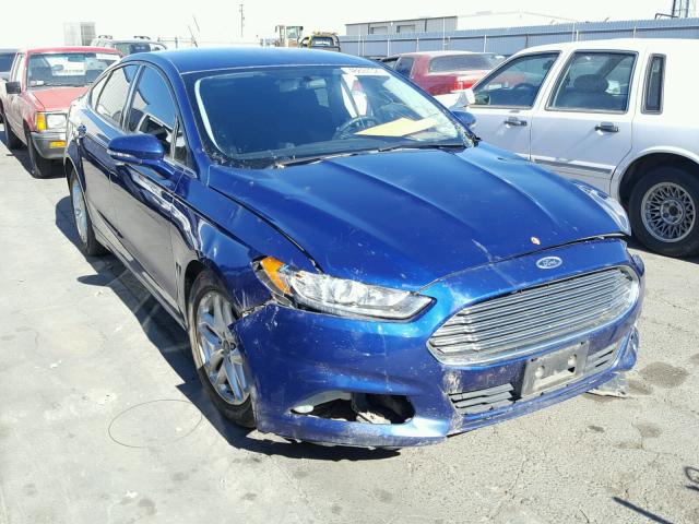 3FA6P0H77DR193279 - 2013 FORD FUSION SE BLUE photo 1