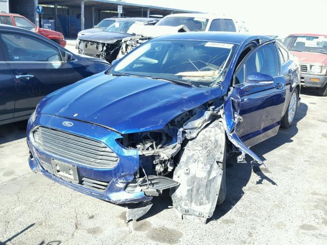 3FA6P0H77DR193279 - 2013 FORD FUSION SE BLUE photo 2