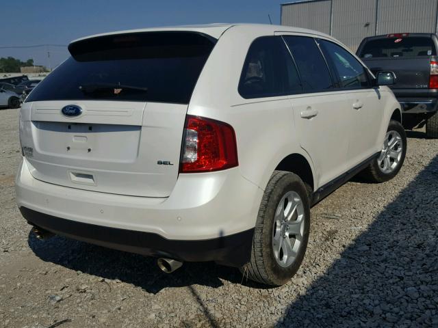 2FMDK3JC4EBB45792 - 2014 FORD EDGE SEL WHITE photo 4