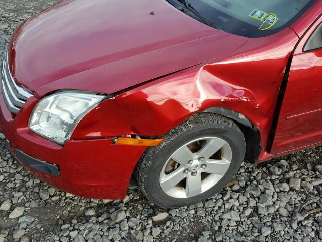 3FAHP07Z78R231773 - 2008 FORD FUSION SE RED photo 9