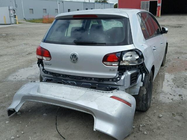 WVWDA7AJ0CW322069 - 2012 VOLKSWAGEN GOLF SILVER photo 4