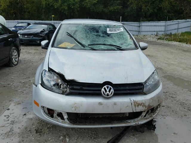 WVWDA7AJ0CW322069 - 2012 VOLKSWAGEN GOLF SILVER photo 9