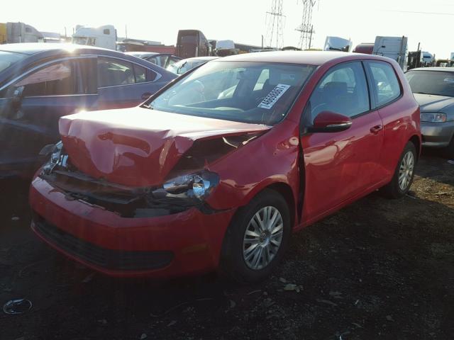 WVWBB7AJ9CW286046 - 2012 VOLKSWAGEN GOLF RED photo 2