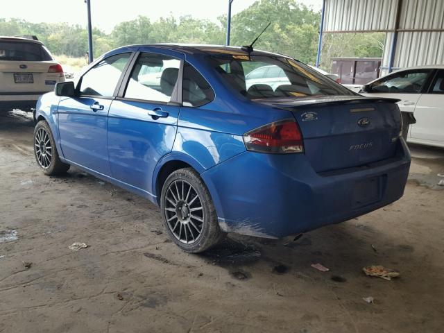 1FAHP3GN5AW167606 - 2010 FORD FOCUS SES BLUE photo 3