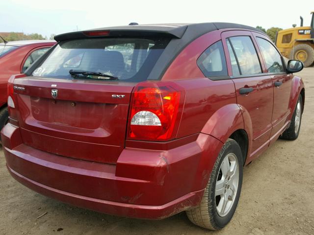 1B3HB48B08D696598 - 2008 DODGE CALIBER SX RED photo 4