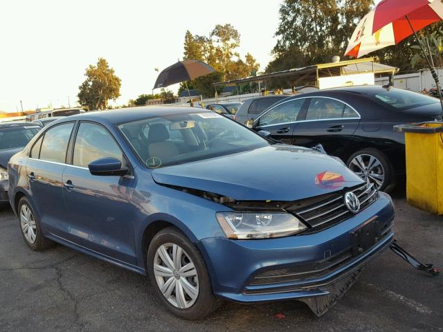 3VW2B7AJ3HM214389 - 2017 VOLKSWAGEN JETTA S 蓝色 照片 1