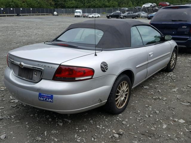 1C3EL55R14N406982 - 2004 CHRYSLER SEBRING LX SILVER photo 4