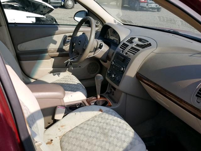 1G1ZT52855F328736 - 2005 CHEVROLET MALIBU LS Qırmızı foto 5