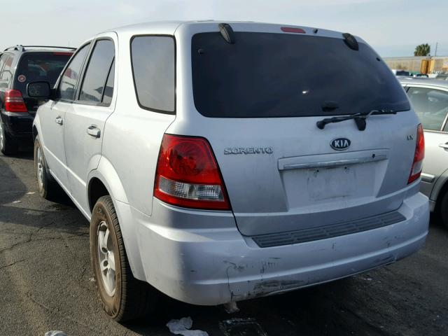 KNDJD733X65577539 - 2006 KIA SORENTO EX SILVER photo 3