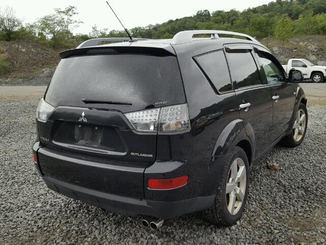 JA4MT41X07U010410 - 2007 MITSUBISHI OUTLANDER BLACK photo 4