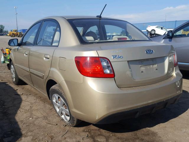 KNADH4A31B6925460 - 2011 KIA RIO BASE GOLD photo 3