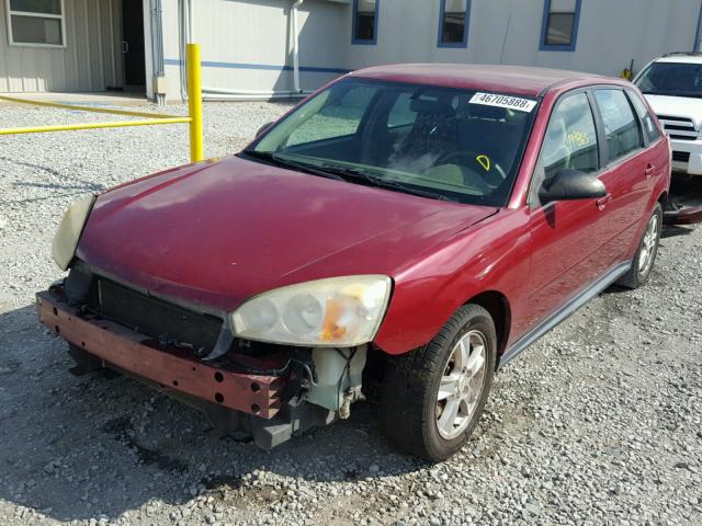 1G1ZT62895F319348 - 2005 CHEVROLET MALIBU MAX Темно-червоний фото 2