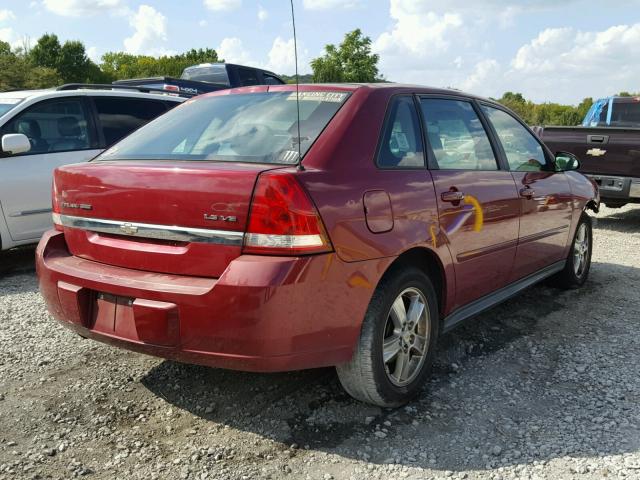 1G1ZT62895F319348 - 2005 CHEVROLET MALIBU MAX Темно-червоний фото 4