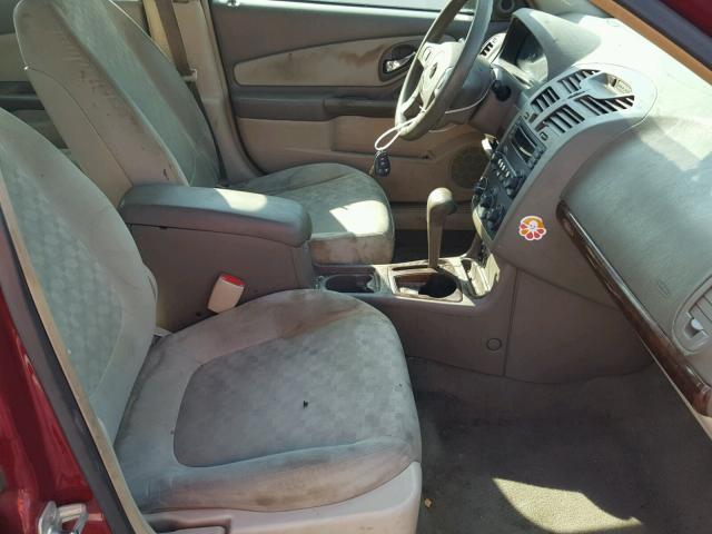 1G1ZT62895F319348 - 2005 CHEVROLET MALIBU MAX Темно-червоний фото 5