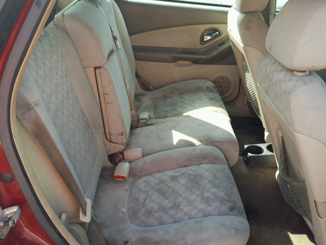 1G1ZT62895F319348 - 2005 CHEVROLET MALIBU MAX Темно-червоний фото 6
