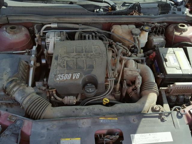 1G1ZT62895F319348 - 2005 CHEVROLET MALIBU MAX Темно-червоний фото 7