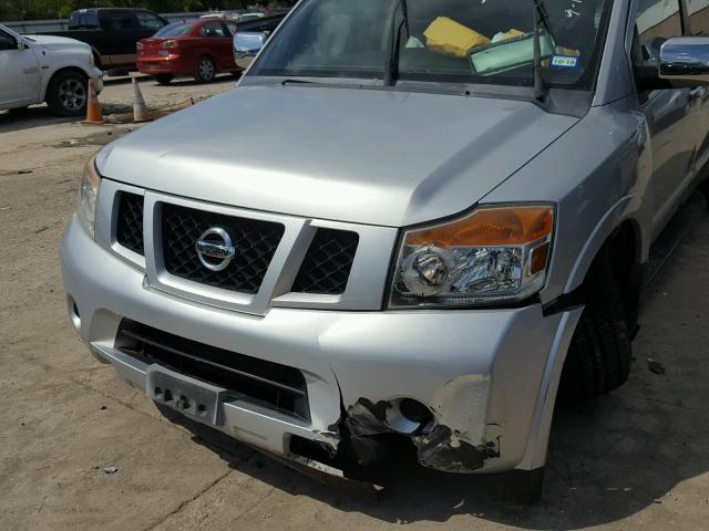 5N1BA0ND0BN622360 - 2011 NISSAN ARMADA SV GRAY photo 9