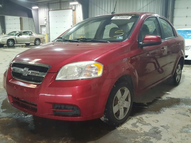 KL1TD5DE5BB203842 - 2011 CHEVROLET AVEO LS RED photo 2