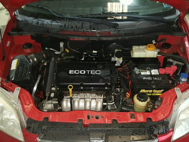 KL1TD5DE5BB203842 - 2011 CHEVROLET AVEO LS RED photo 7