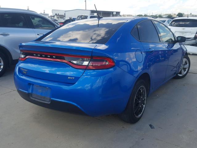 1C3CDFBB8FD351585 - 2015 DODGE DART SXT BLUE photo 4