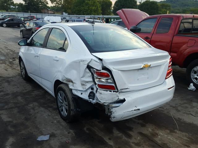 1G1JB5SH4H4142766 - 2017 CHEVROLET SONIC LS WHITE photo 3