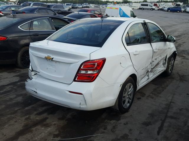 1G1JB5SH4H4142766 - 2017 CHEVROLET SONIC LS WHITE photo 4