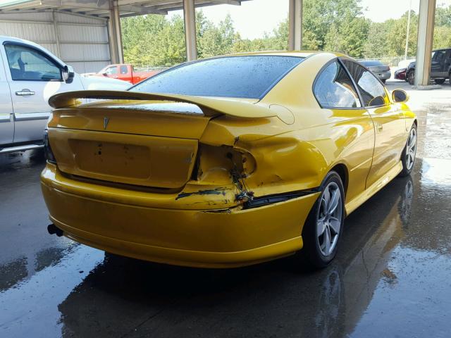 6G2VX12G94L234733 - 2004 PONTIAC GTO YELLOW photo 4